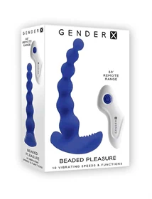 חרוזים רוטטים אנאליים מסילקון לעונג אחורי-Gender X