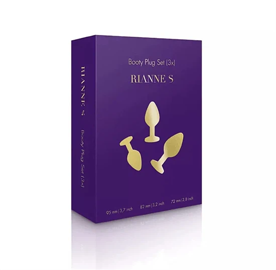סט פלאגים מסילקון בגדלים שונים Booty plug set RIANNE S